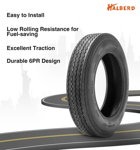 Halberd 6 Ply 4.80-12 Trailer Tire 4.80x12 4.8-12 480-12 Load Rang C Replacement - Picture 2 of 9