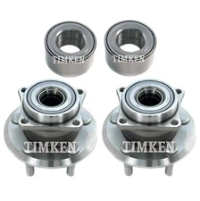Front and Rear Wheel Bearings & Hubs Kit Timken For Vibe Matrix AWD 4-Wheel ABS