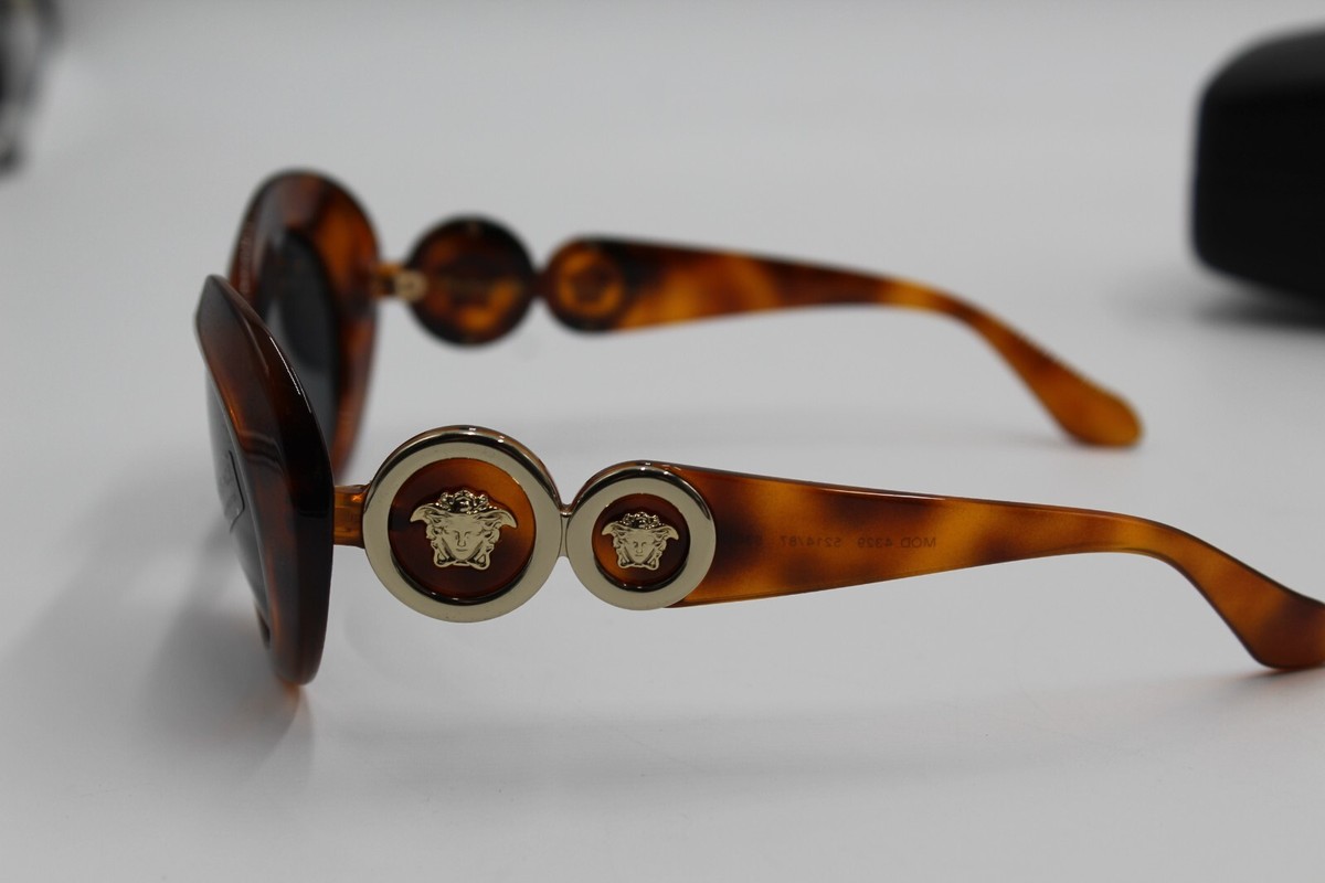 New With COA Versace Medusa Mod 4329 Cat Eye Tortoise Shell