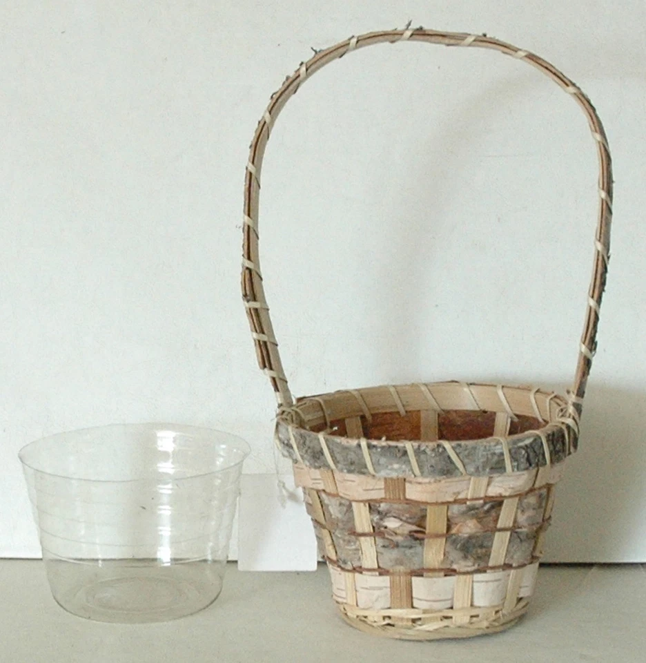 12 Birch Bark Baskets - w/Nice Liner -11" High 5" Round Opening - Free Shipping! - Image 4 of 4