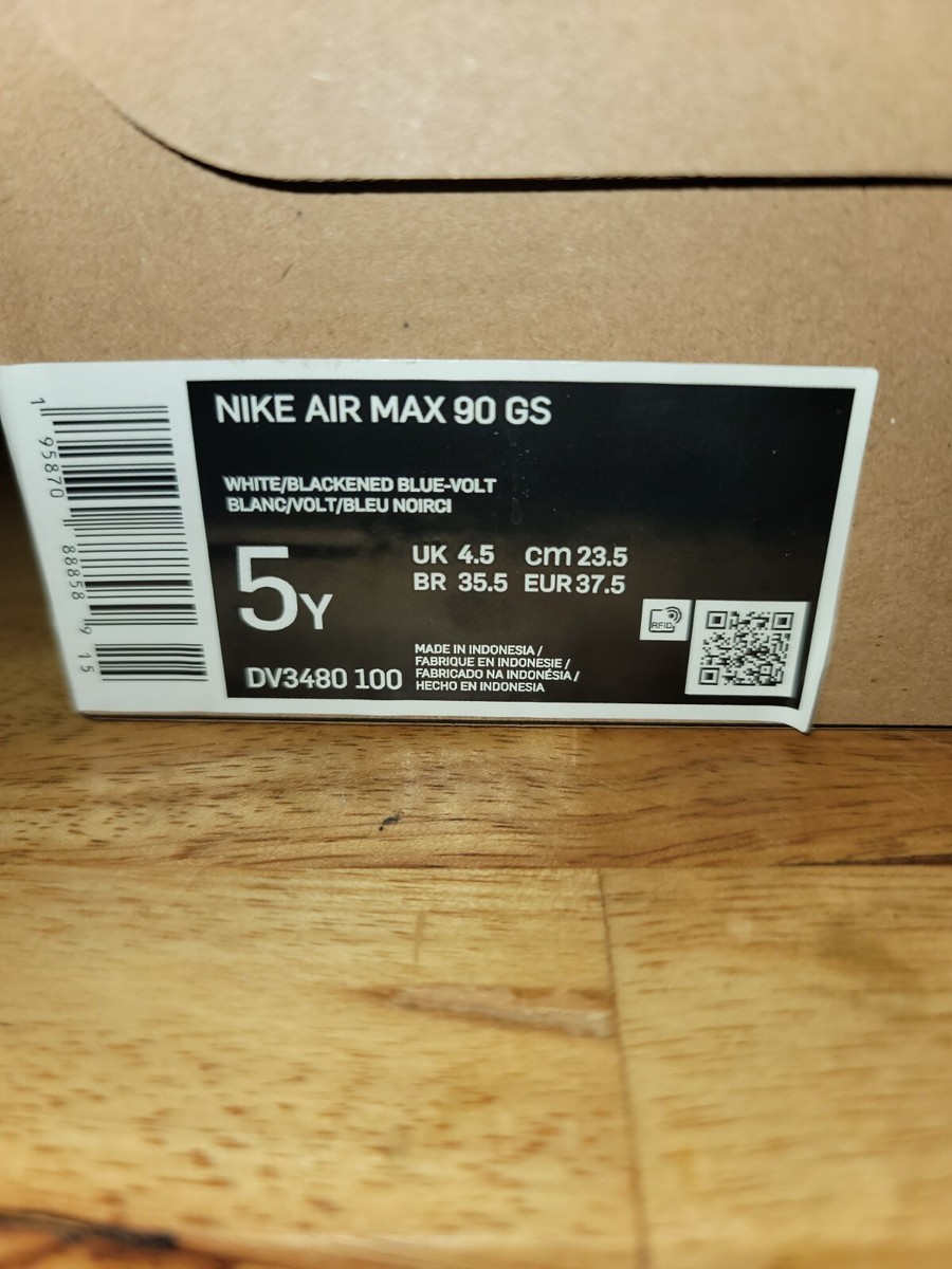 じんばぶえ NEW Nike Air Max 90 GS DV3480 100 SIZE 5Y / SIZE 6.5 WOMEN'S