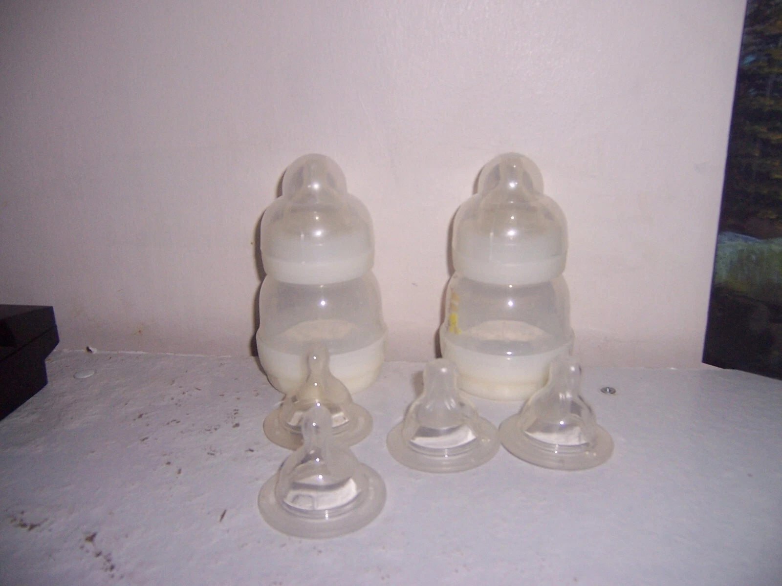 Lot of 2 MAM Easy Start Anti-Colic 4.5-Ounce Bottle W/ nipples boxcat
