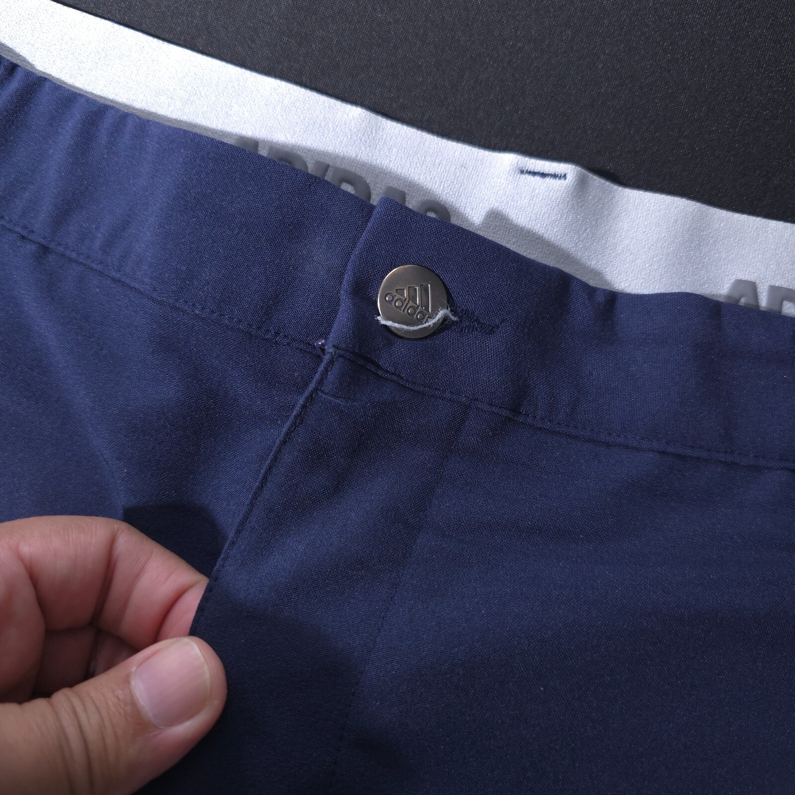 Adidas ClimaLite Men's 40 Golf Shorts Chino Navy Stretch Wicking 3 Stripe Sports thumbnail 11