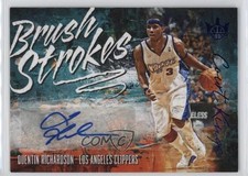 2018 Panini Court Kings Brush Strokes Sapphire 24/25 Quentin Richardson Auto 8mm