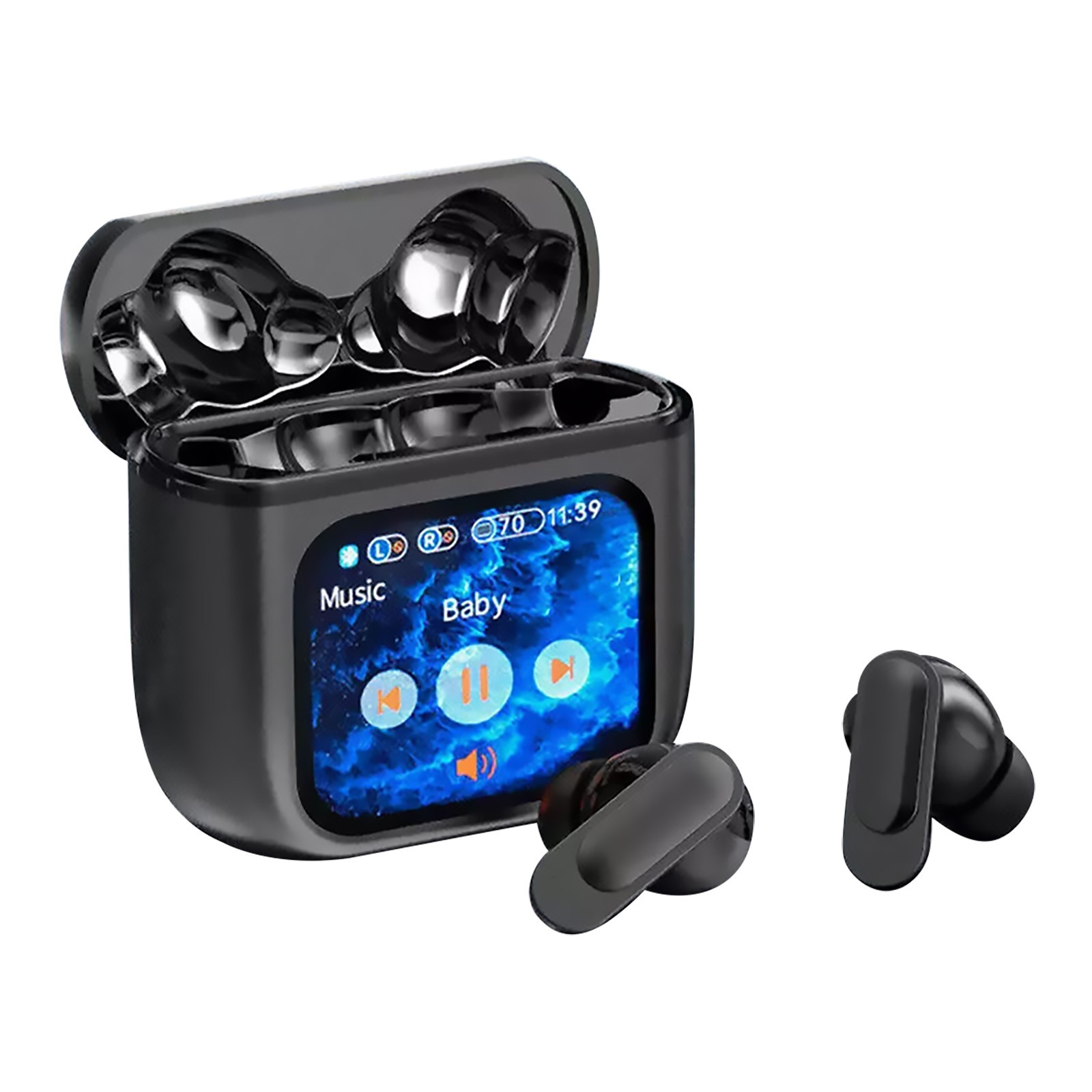 Bluetooth 5.4 Wireless Headphones with Noise Cancellation LED Touchscreen