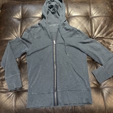 John Varvatos Zip Up Hoodie Blue S Outdoor Classic Preppy