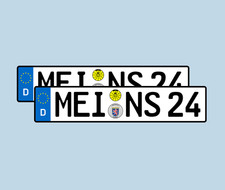 2 Kfz Kennzeichen Nummernschild  520x110MM KFZ-Schilder Autokennzeichen