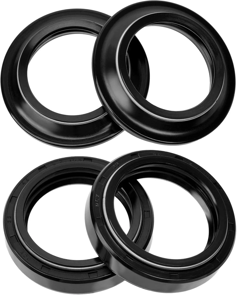 49mm Fork Seals Kit for Harley Motorcycles - Complete 4-Piece Set - Imagem 3 de 4