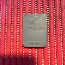 TESTED Sony PlayStation OEM Official 1 PS1 PSX Memory Card SCPH-1020 GRAY c606