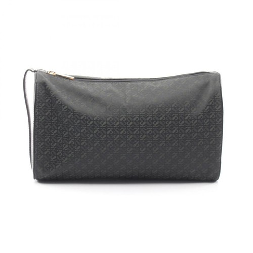 LOEWE Bag: Anagram Clutch Black/Green W28.5H18.5D8cm w/o accessories;