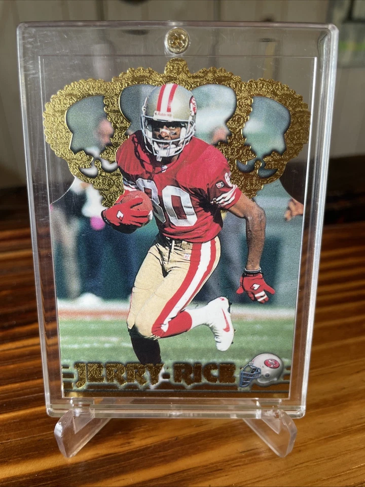 1996 NFL Pacific Gold Crown Collection Die-Cut GC-18 Jerry Rice 49ers HOF - Imagem 2 de 4