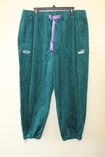 Puma x Butter Goods 140 Mens Deep Teal Corduroy Track Pants NWOT
