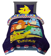 Pikachu "Groove" Kids Reversible Twin Bed Set-T825525686, T825525906