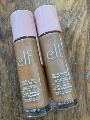 2 x E.l.f. ELF Halo Glow Liquid Filter Foundation Shade #5 Medium / Tan Lot of 2