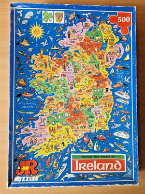 JR BILDKARTE VON IRLAND SELTENES 500-TEILIGES PUZZLE INTERESSANT VOLLSTÄNDIG SEHR GUTER ZUSTAND