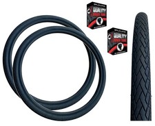 Baldys 700 x 38c BLACK Hybrid Trekking Bike Slick Road Tread TYRE s TUBE s