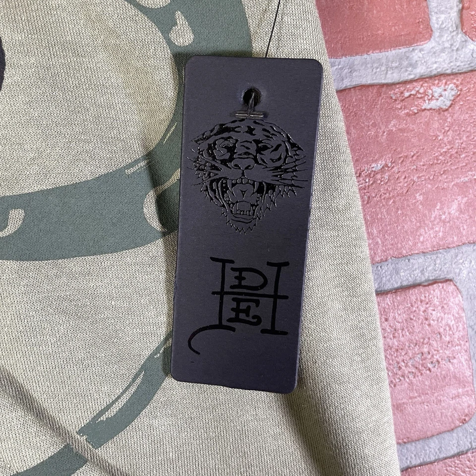 Sudadera con Capucha Ed Hardy Verde Oliva Daga Rosa Corte Para Hombre Mediana El Cadáver Nueva con Etiquetas Foto 2 de 4