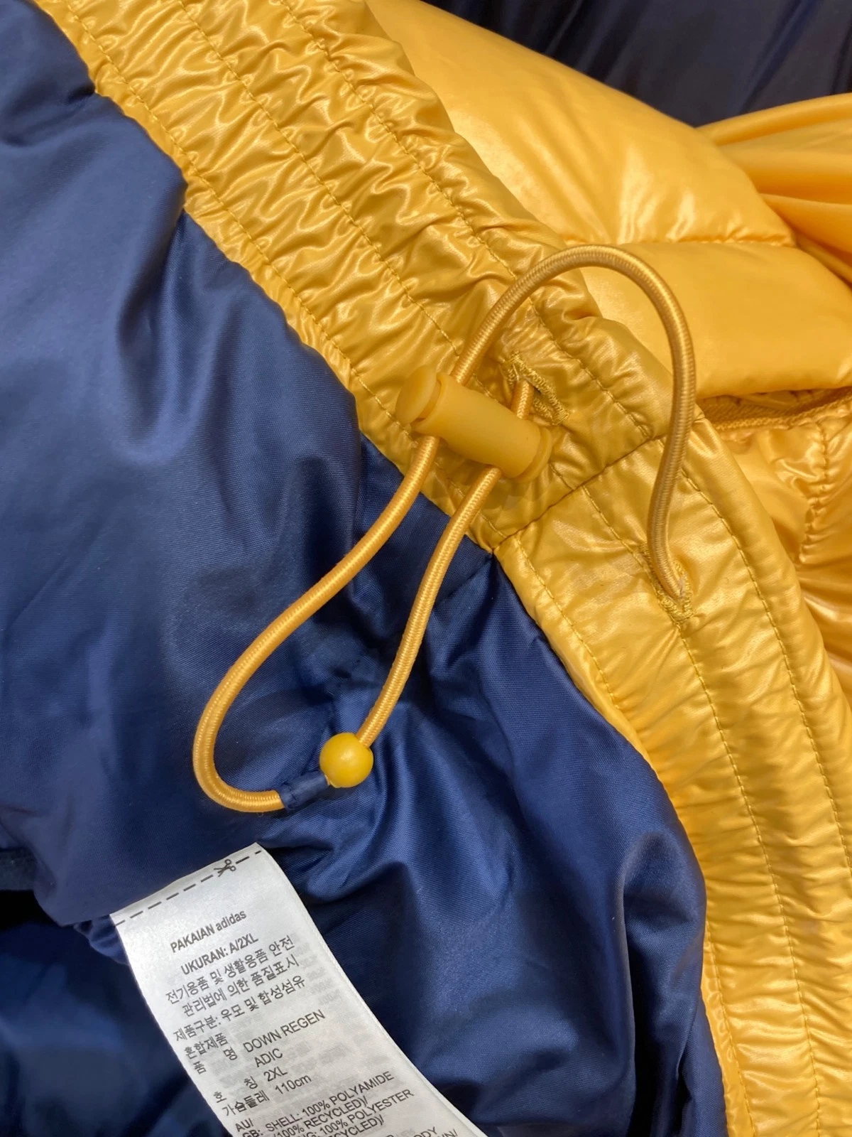 adidas Originals Regen Down Jacket Men's Size 2XL Blue - product detail image 6