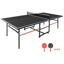 8ft Foldable Ping Pong Table Set with Net, 2 Paddles  3 Balls