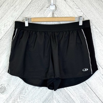 Icebreaker GT Merino Shorts Womens Size XL Black Liner Running Cool-Lite 2.5''