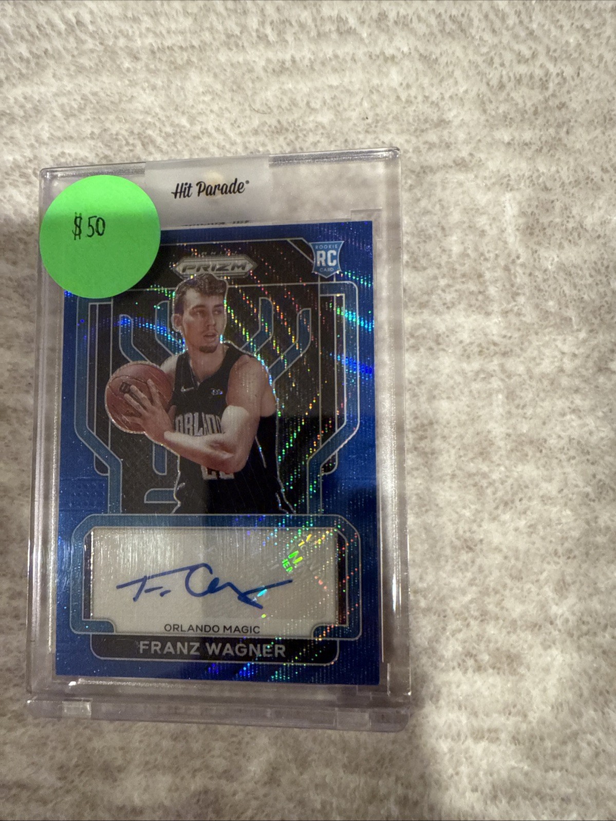 2021-22 Panini Prizm Franz Wagner Rookie Signatures Blue Wave Prizm Auto #RS-FRW
