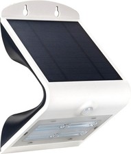 Luceco Solar Powered LED Outdoor Wall Light with PIR Motion Sensor Security