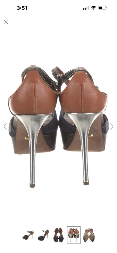 Sapatos femininos de couro Sergio Rossi - Imagem 4 de 4