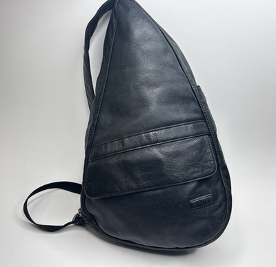 LL Bean  Ameribag Healthy Back Bag Sling Bag Unisex Ergonomic Back Saver L L Bean Healthy Back Ameribag Sling Bag Black Nylon  main image 4