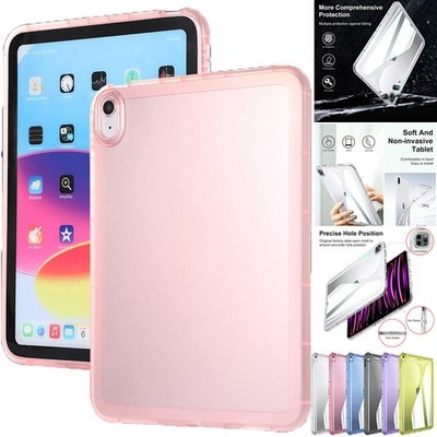 For iPad 11/10/9/8/7/6th Gen Air Pro 13 Shockproof Clear TPU Case Bumper Cover