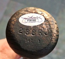 Reggie Jackson Game Used Bat MLB JSA Auth signature 1981 Yankees Cracked 