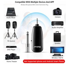 Wireless Headset Microphone System 2-in-1 w/ Receiver Bietrun WXM01 UHF