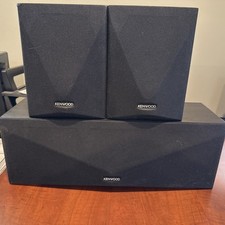 Kenwood CRS-155 Speaker Set   2 Rear  1 Center Channel   8 Ohm   Vintage set