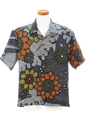 HAWAIIAN ALOHA SHIRT AH100454 JAPANESE VINTAGE KIMONO REVIVES , men's XL