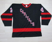 Vintage 90s Hockey Jersey (XL) Athletic Knit Superstar Mesh#14 Capitals