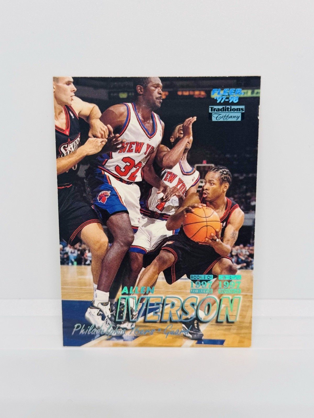 1997-98 Fleer Traditions ALLEN IVERSON Tiffany Edition 76ers SSP #300