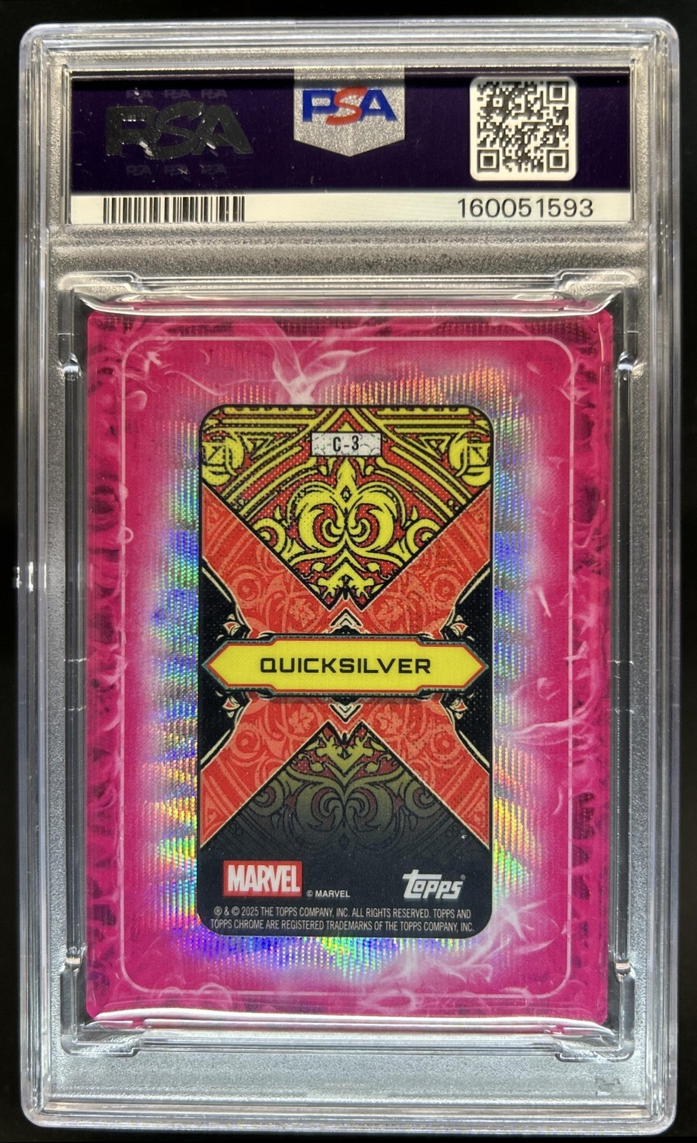 2025 Topps Mint Marvel Quicksilver Gambit's Deck #/99 PSA 9 view 2