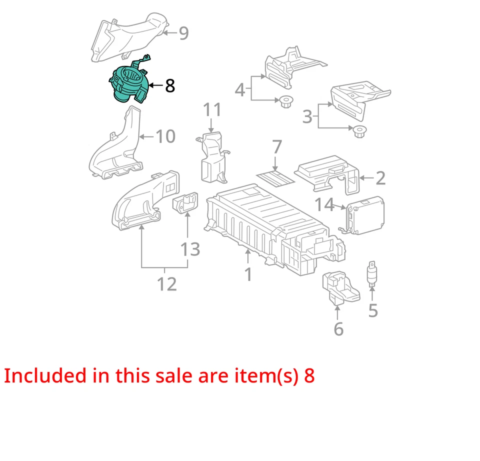 Toyota Prius 2006 calentador aire acondicionado motor fabricante de equipos originales 134 k millas - LKQ410752111 Foto 4 de 4