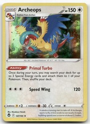 Archeops 147/195 Holo Rare Silver Tempest