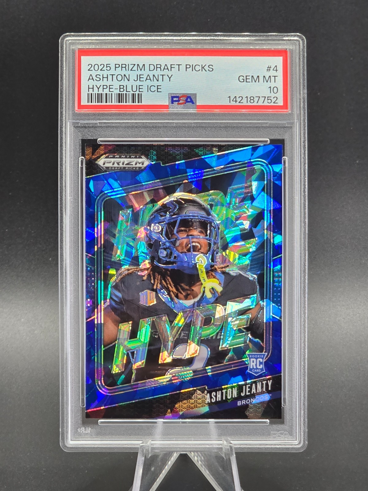 Ashton Jeanty Panini Prizm Draft Picks Hype #4 Blue Ice