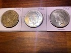 Peace Silver Dollars lot of three (3) 1922 1922 1925