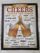 Cheers Around The World - Vintage Style Metal...