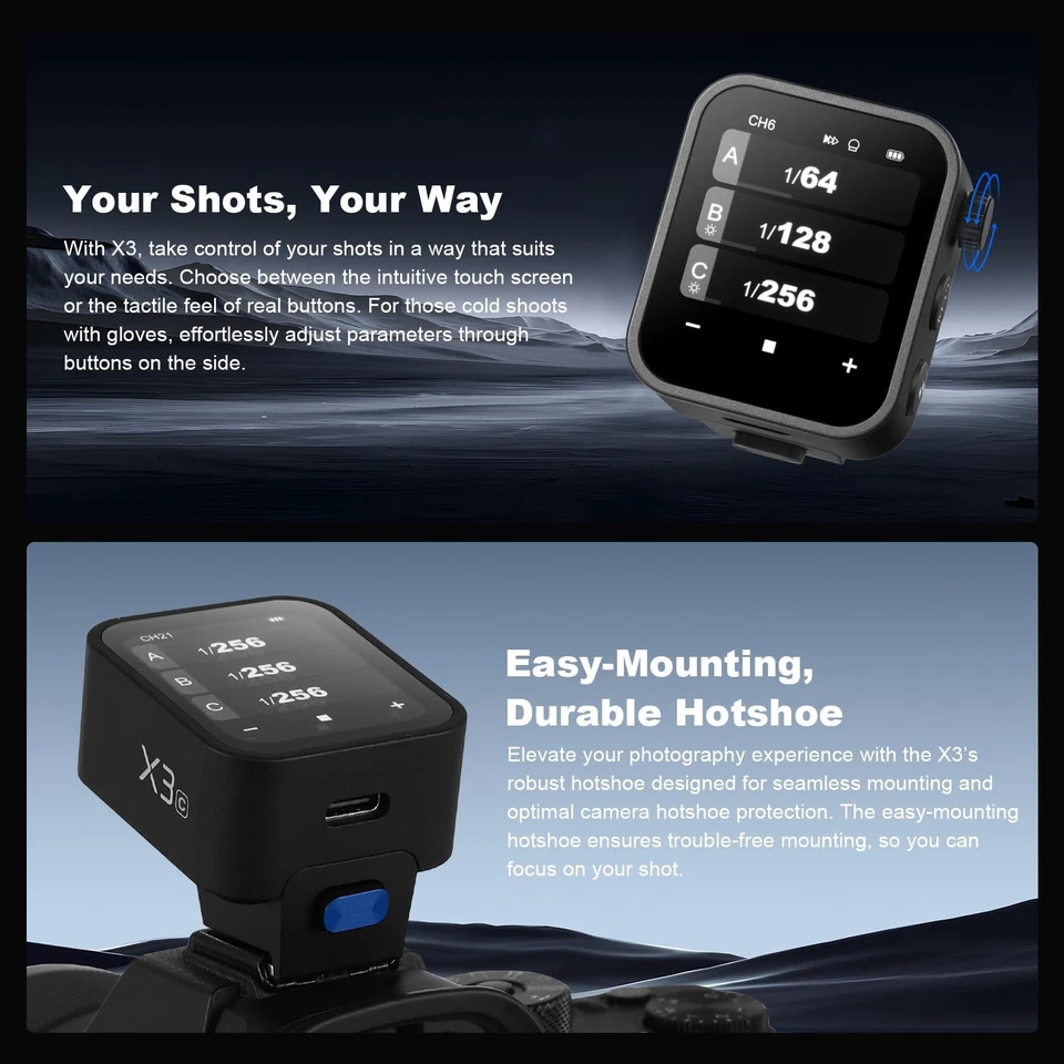 X3C X3 C X3-C TTL Wireless Flash Trigger Compatible for Canon Camera, OLED To... - Image 2 of 4