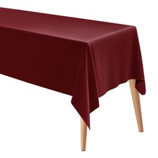 160x250cm Rectangle Tablecloth, Thickened Polyester Table Cloth Wine Red