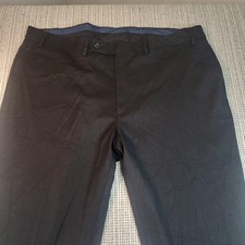 Lauren Ralph Lauren Dress Pants Mens 38x30 Black Stretch Flat Front Business