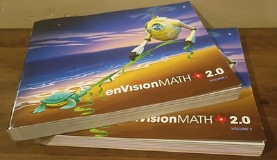 New ENVISION MATH 2.0 - GRADE K  VOL 1 & 2 Workbooks - Texas Pearson Home School