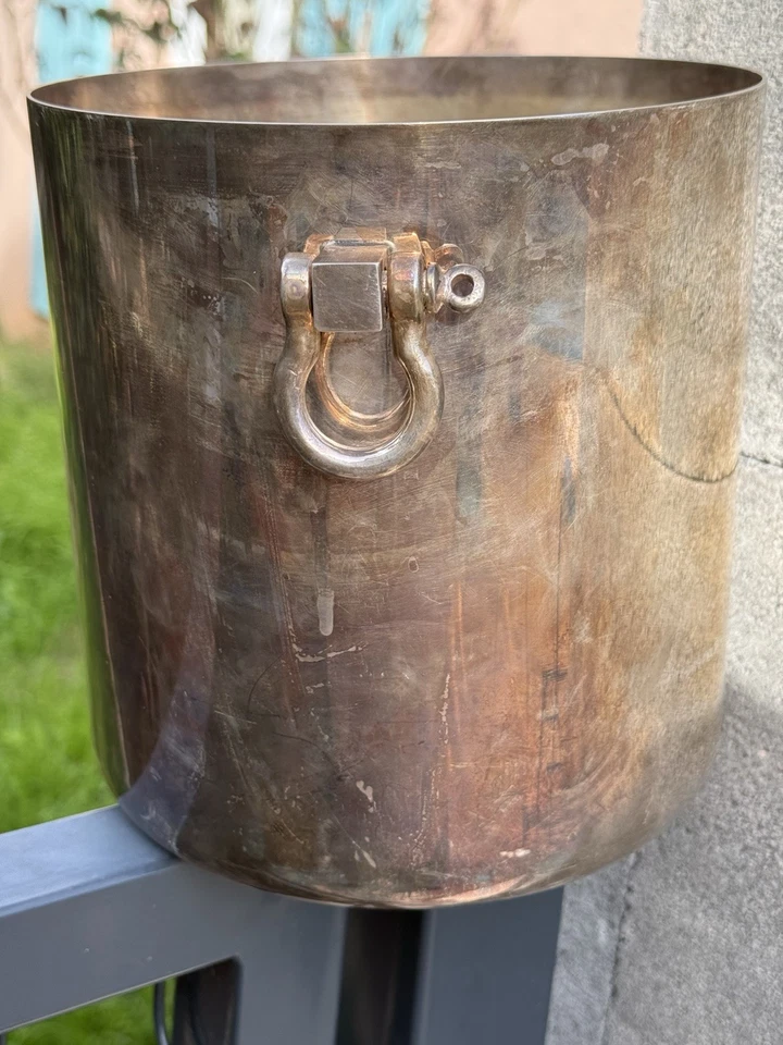 ARGENTERIE RARE SEAU A CHAMPAGNE DESIGN A NETTOYER POINÇONS - Photo 2/4