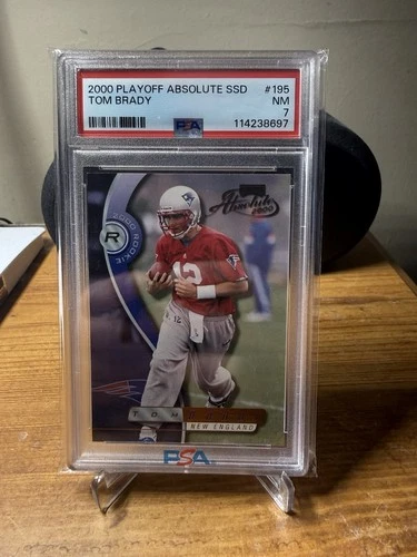 2000 Playoff Absolute Tom Brady Rookie /3000 PSA 7 NM Low Numbered Patriots HOF