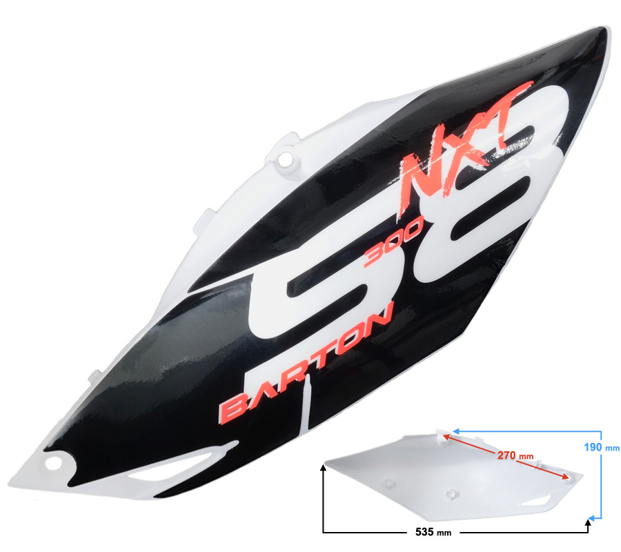 Boîtier inférieur arrière gauche NXT300 orange pour moto