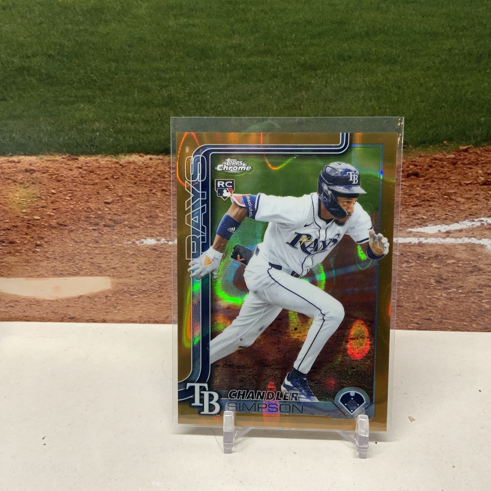 2025 Topps Chrome Update Chandler Simpson RC Gold Lava /50 #USC179 Rays