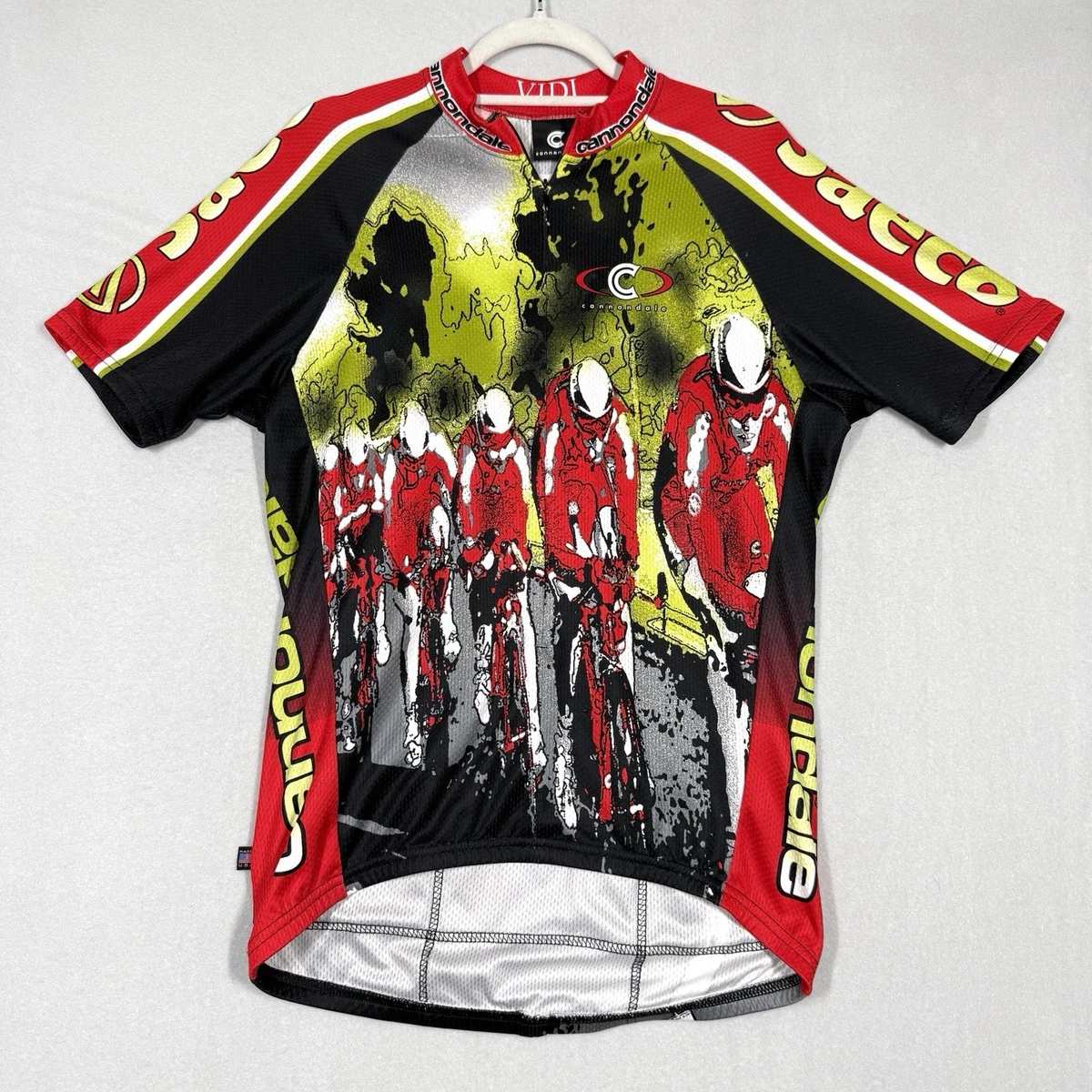Maillot Cycliste Cannondale Piranha Vintage – Fabriqué Aux USA, Taille L Homme